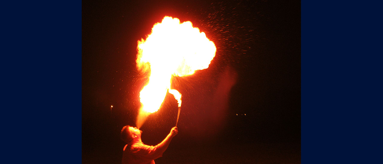 Matthew Breathing Fire